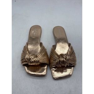 Jeffrey Campbell Womens Flat Sandals Slip On Leather B29 Size 8